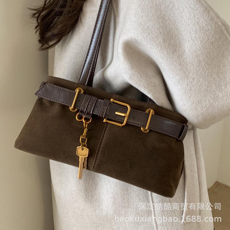 Ретро портативная сумка для поездок на работу женская осень-зима 2025 новая модная корейская сумка подмышку универсальная сумка большой вместимости