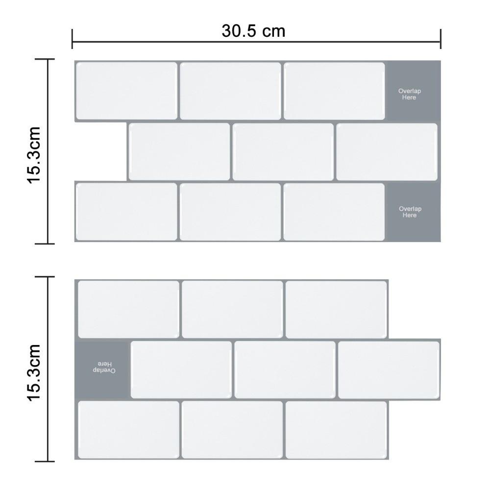 2 шт. Самоклеящиеся кухонные обои Однотонные Маслостойкие Наклейки для плитки в ванной комнате Утолщенные Водонепроницаемые Наклейки для украшения стен