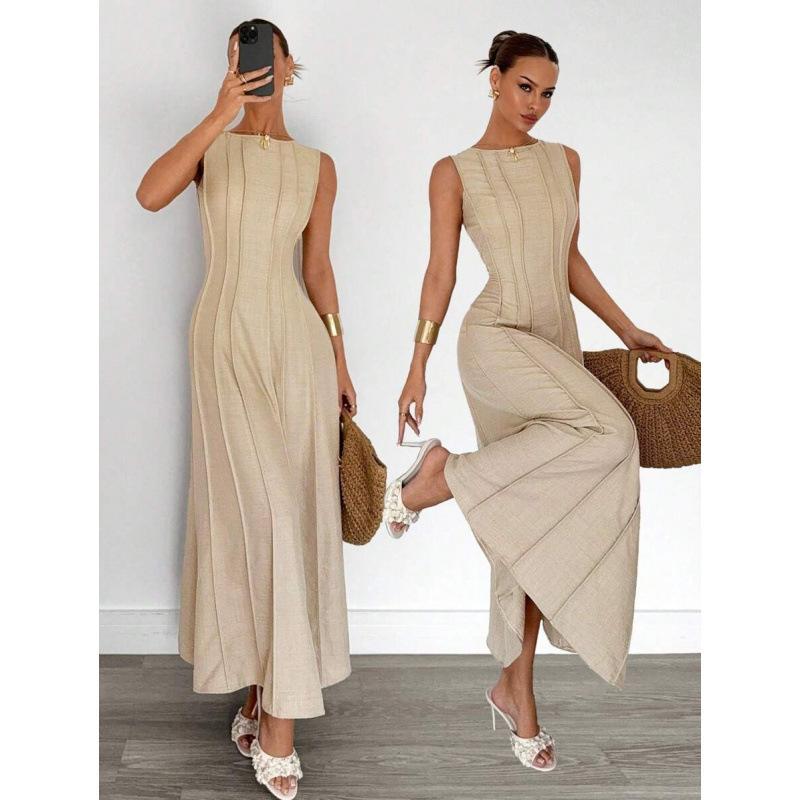 Amazon Europe and the United States 2026 summer new fashion temperament sleeveless A word casual elegant polka dot dress