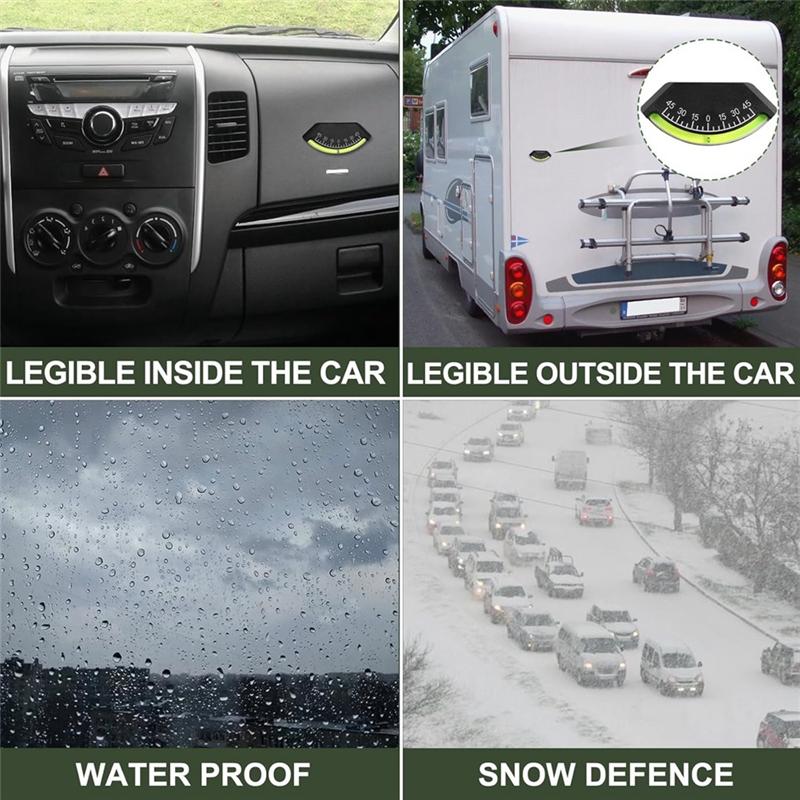 A03Z-Уровень для автодома, грузовика, транспортного средства, уровень для прицепа, инклинометр высокой четкости, инклинометр 2 шт.