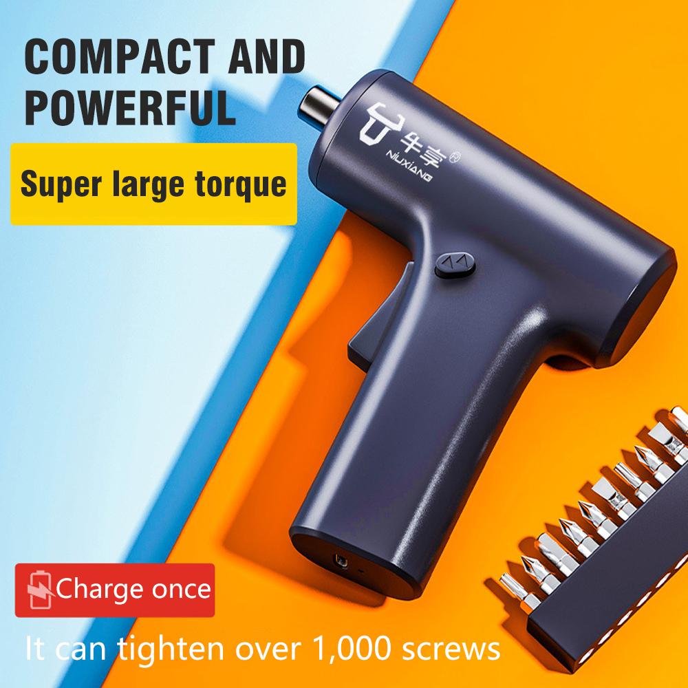 3.6V Mini Electric Screwdriver Manual Cordless Multi-Function Large Torque DIY Project Tool with Brushed Motor