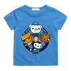 Летние футболки с мультяшным принтом The Octonauts для мальчиков/девочек, манга-футболки, 100% хлопок, короткий рукав, для мальчиков/девочек, высококачественная футболка, футболка в стиле аниме, милые топы