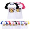 5103 Kids Girls Rumi Zoey Mira Print Raglan Short Sleeves T-Shirt