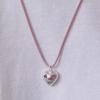 TATIANA (925 Silver) Witty Cubic Heart String Necklace NZ2118