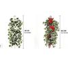 Faux Flower Poinsettia Berry Hanging Vine Red Berries Christmas Hanging Vine  Christmas Festive