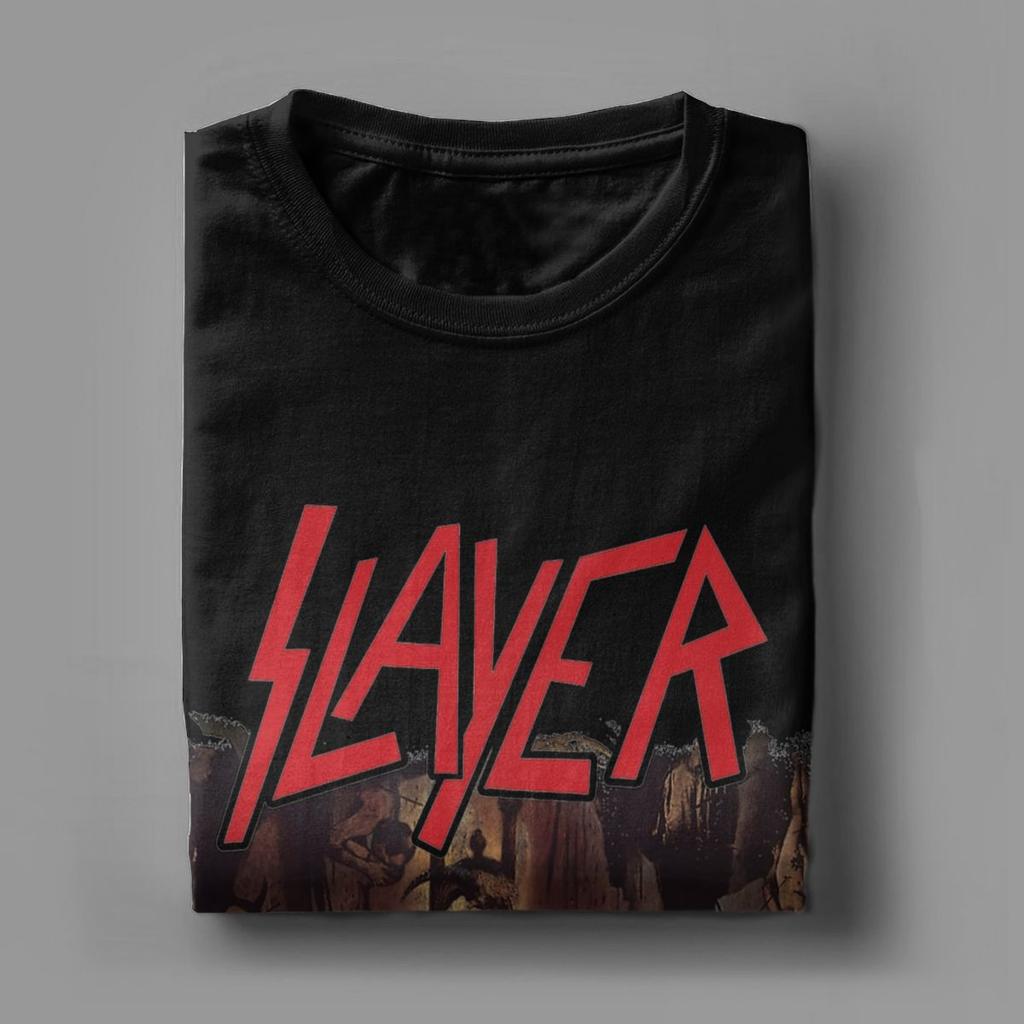 Men's Slayer Band T Shirt Pure Cotton Clothing Novelty Short Sleeve Round Collar Tees Birthday Present T-Shirt