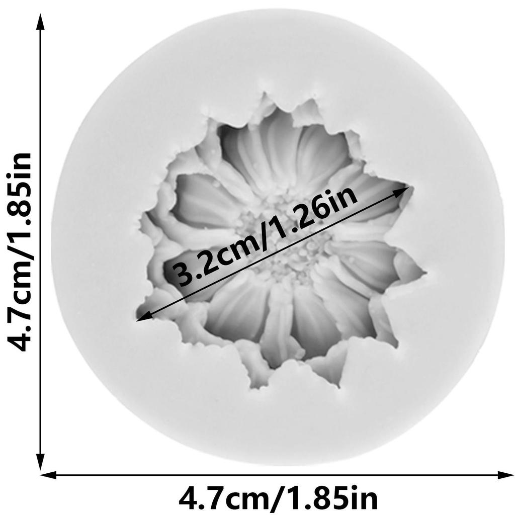 Daisy Flower Silicone Mold Chrysanthemum Flower Fondant Molds Cake Decorating Tools Cupcake Topper Candy Resin Clay Chocolate Gumpaste Mold