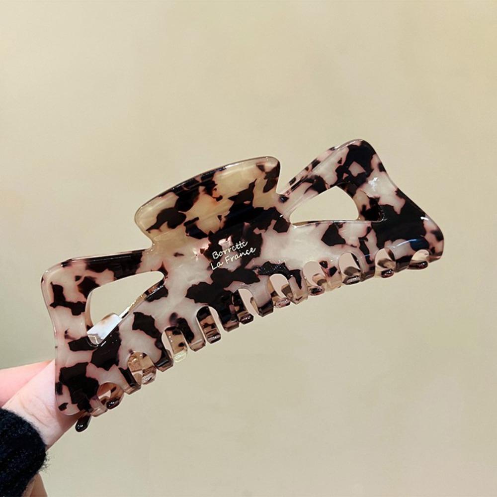 Hollow Bowknot Hair Claw Sweet Large Shark Clip Cute Ponytail Clip  Female
