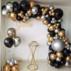 110pcs Chrome Silver Gold Balloons Arch Kit Black Balloon Garland Wedding Birthday Christmas Party Decor Kids Baby Shower Decorations
