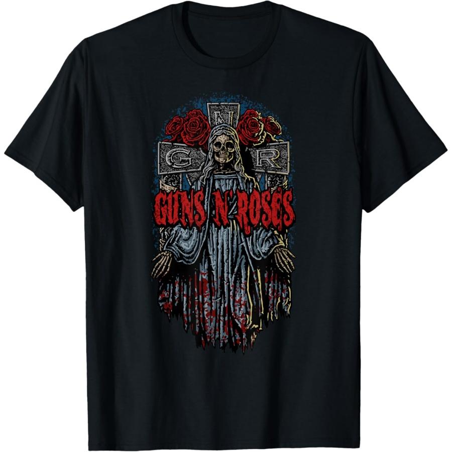 Unisex T-shirt Guns N' Roses Official Mary Mary Skeleton T-Shirt