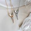Natural Shell Butterfly Necklace with Exquisite Temperament, Retro Simple Light Luxury Niche Collarbone Chain
