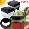 Post Cap LED Fence Lamp Solar Powered Pillar Light Waterproof Insulating Sheet Insert Switch for Garden Yard Decoration