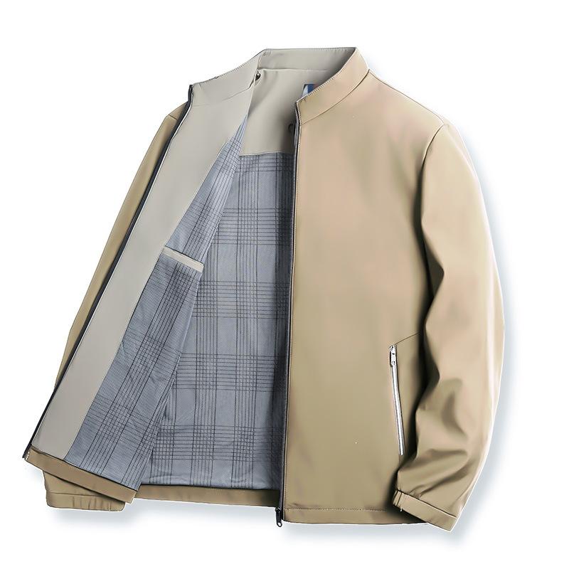 Весенне-осенняя новая модная куртка с воротником-стойкой, мужская деловая повседневная куртка