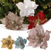 DIY Christmas Flower Pendants Cloth Xmas Tree Oranments Fashion Simulated Xmas Flower  Happy Party
