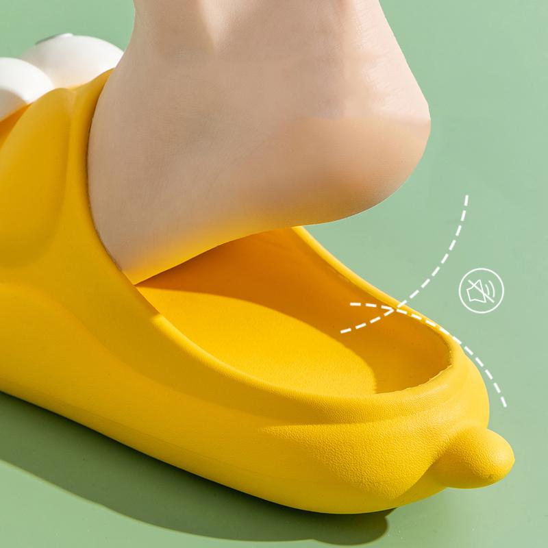 Женские летние тапочки, милые нескользящие водонепроницаемые мягкие домашние и уличные сандалии с большими глазами и мультяшной собакой