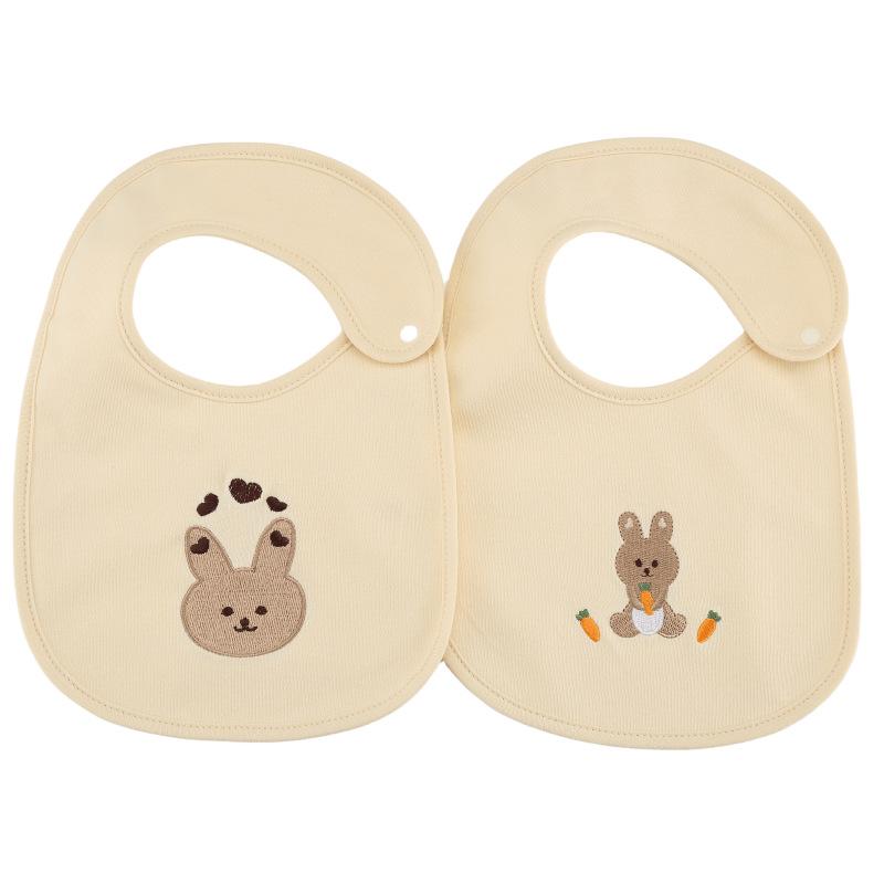 Korean Cartoon Newborn Baby Bibs Bear Rabbit Waterproof Saliva Towel Children's Feeding Bib Babies Accessories Cotton Burp Cloth