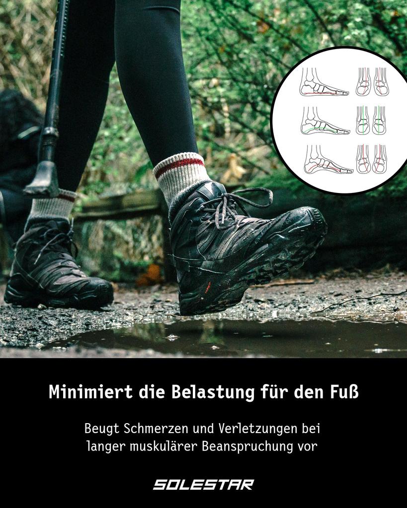 Стелька велосипедная SOLESTAR NEUTRAL HIKE размер S ширина 9,0 см/длина 25,5 см SOLHIKE39-40