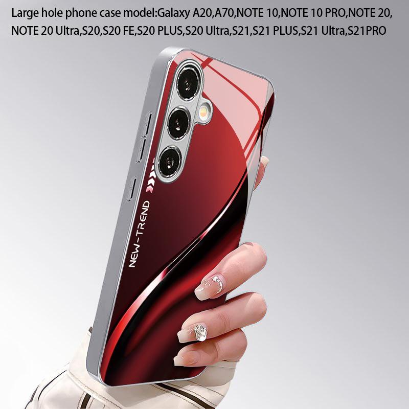 Чехол для телефона Samsung S26 S25 S24 S23 S22 S21 S20 A56 A36 A16 - Красное вино, Красный, Мягкая поверхность, Рисунок, 2D, Защитная крышка из стекла