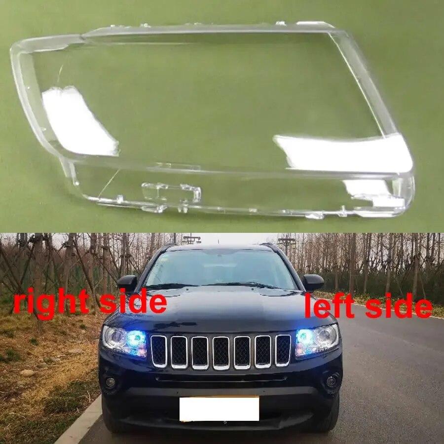 For Jeep Compass 2011-2016 Transparent Headlamp Housing Lamp Shell Lens Headlight Cover Plexiglass Replace Original Lampshade