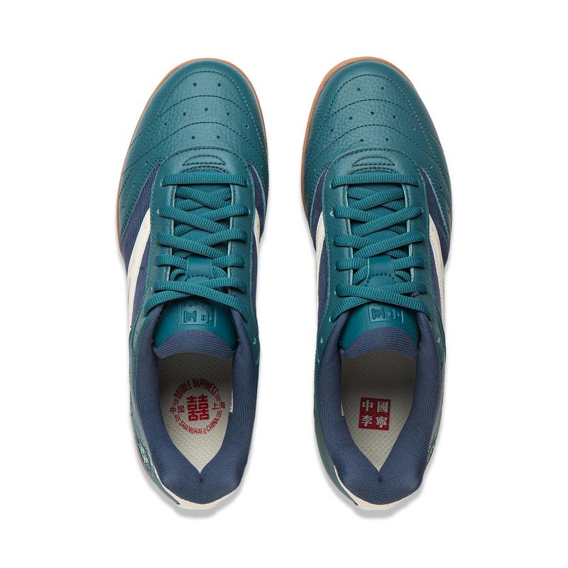 Настольный теннисные туфли Li Ning Унисекс Сине-зеленые AZGU151-2