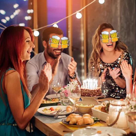 Beer Mug Glasses Funny Flexible Temples Spilled Beer Mug Design Cup Props Bottle Funny Glasses Party Supplies