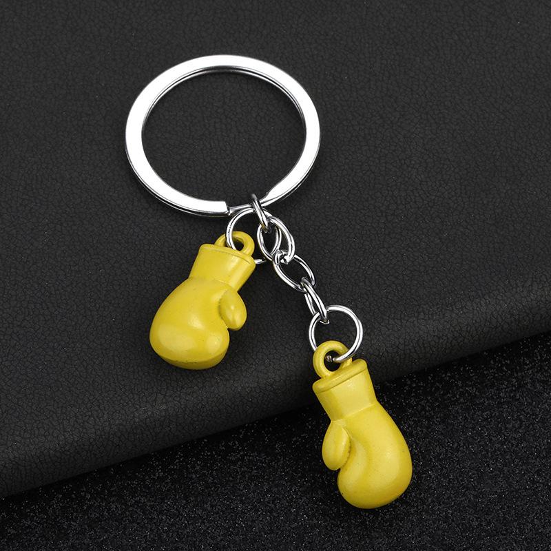 Unique Boxing Gloves Keychain Personalized Simulation Fitness Equipment Pendant For Men Women Couple Car Keys Pendant Gifts