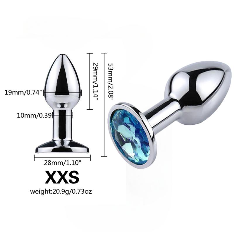 Мини Анальная пробка Игрушки для взрослых Для мужчин Женщин Анальная пробка Металл Эротика Интимная Эротика Секс-игрушки Пары Товары для взрослых XXS XS SML