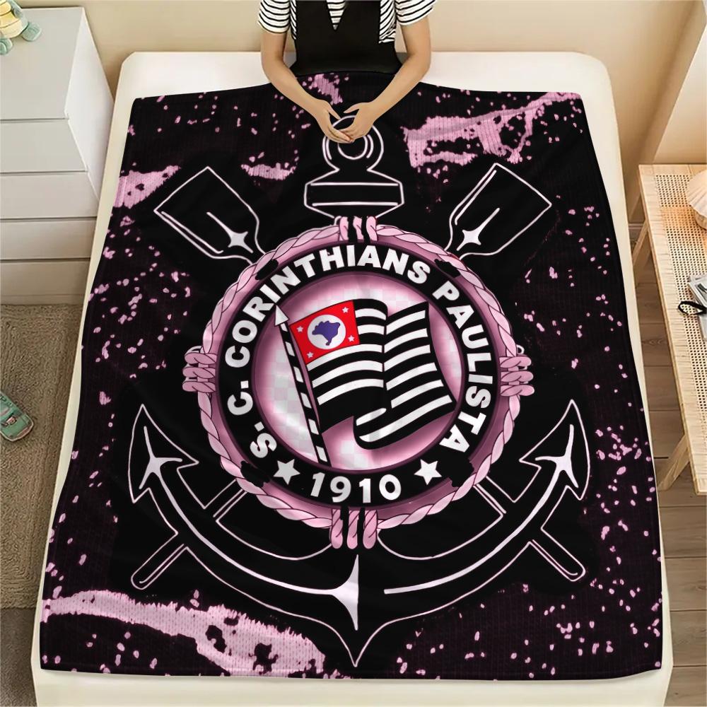Фланелевое одеяло с принтом Corinthians Paulista, Высококачественное, Удобное для всех сезонов, Декор для дома, Тепло и уют