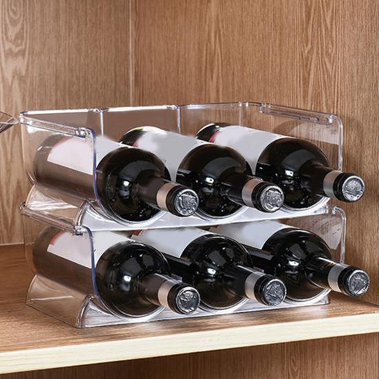 Штабелируемая винная полка, холодильник, шкаф, кладовая, столешница, пластик 2/3, держатель для вина, шампанского, пива, держатель для дисплея, органайзер