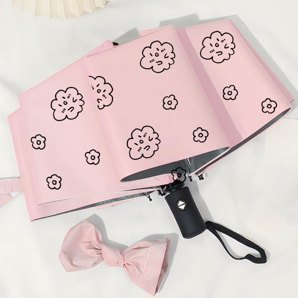 Fully Automatic Portable Folding Umbrella Cartoon Pattern Dual Use Umbrella Travel