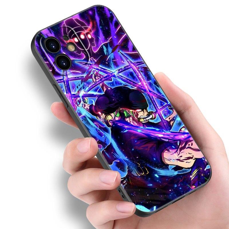 Чехол для телефона с изображением аниме Ророноа Зоро для Apple iPhone 14 13 12 Mini 11 Pro Max 7 8 XR X XS 7 8 Plus SE 2020 2022, черный мягкий чехол
