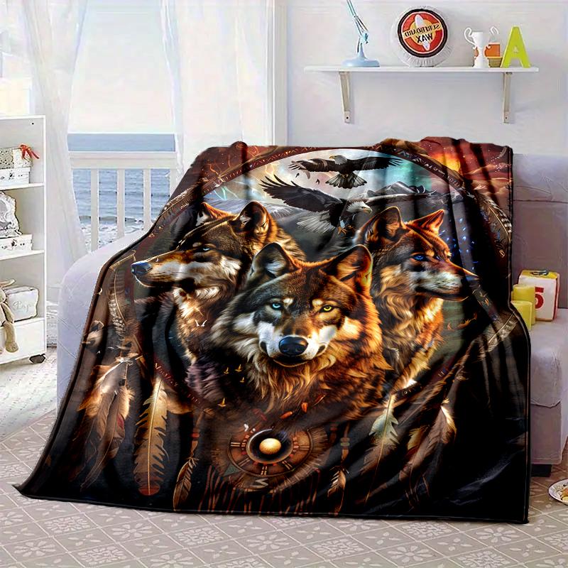 Wolf Pack Majesty Blanket Flannel Blanket Throw Blanket Sofa Cover Blanket Soft Premium Blanket Picnic Blanket Tv Blanket Gifts