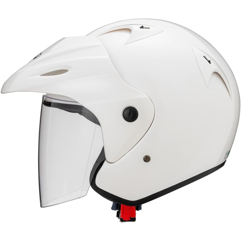 Marushin Jet Motorcycle Pearl One Size Fits Most M-380 Helmet, White, (57-60cm)