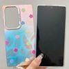 For Samsung Galaxy S24 Ultra Case Floral Pattern Electroplating Laser Texture TPU+PC Phone Back Cover