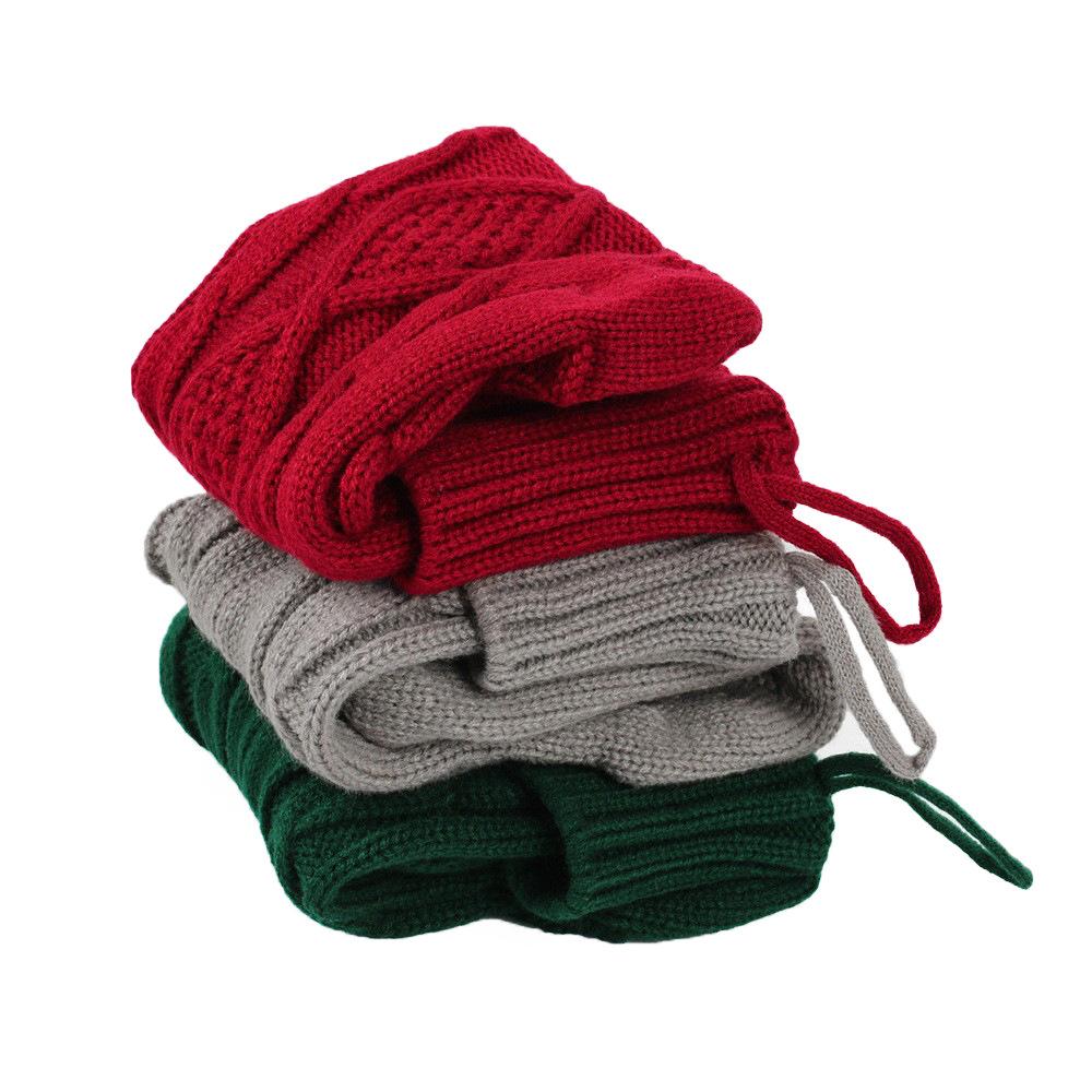European and American Wool Knitted Socks Large 46CM Christmas Gift Bag Decoration Candy Christmas Socks