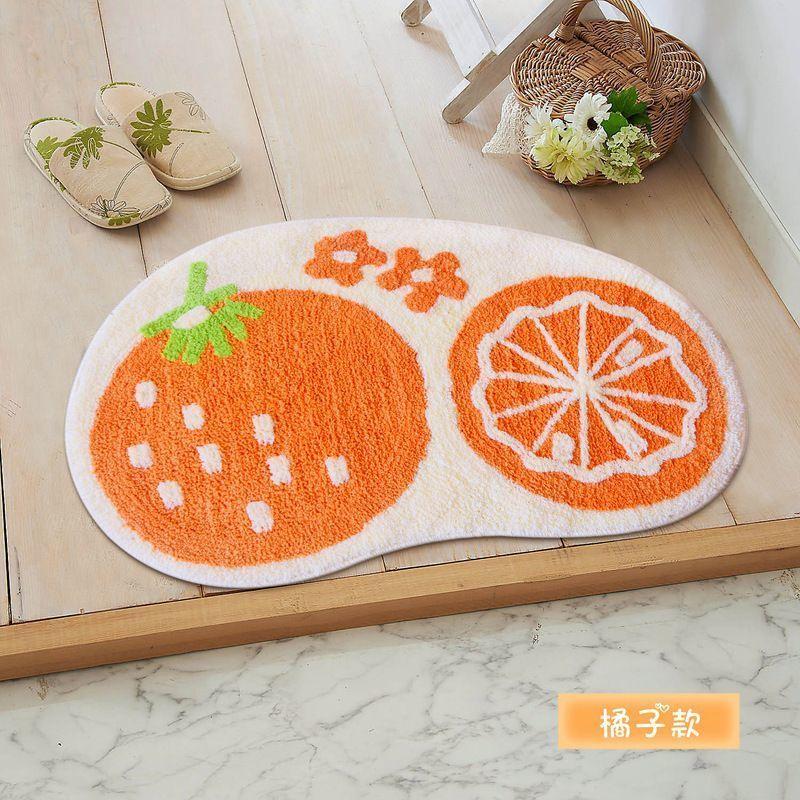Милый впитывающий коврик для ванной комнаты, коврик для входа в туалет с фруктовым узором, коврик для ног, коврик для входа в туалет