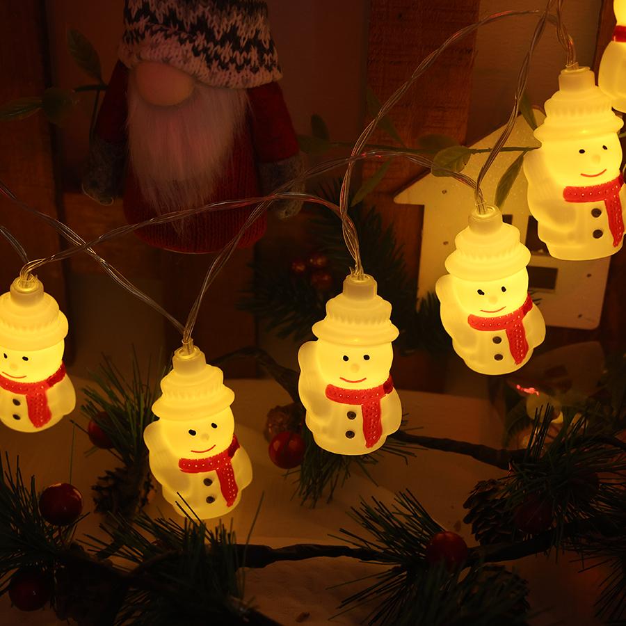 LED Christmas decoration, Christmas snowman, festive atmosphere, Christmas tree decoration, colorful light string