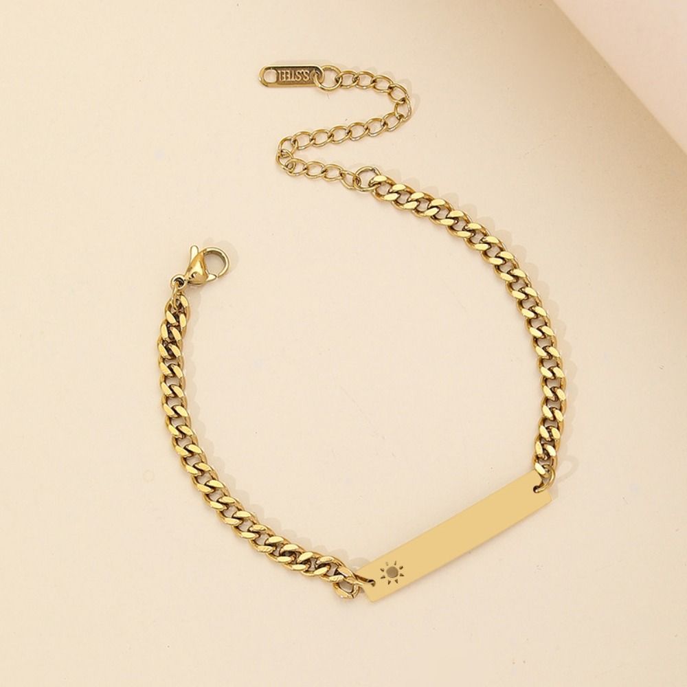 Stainless Steel Stainless Steel Bracelet Adjustable Star Sun Heart Cutout Bracelet Female