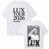 ROSALIA LUX тур Футболка 2026 ROSAIA Такая же, как на официальном сайте Высококачественная футболка Оверсайз Хлопок Харадзюку Круглый вырез ФУТБОЛКИ