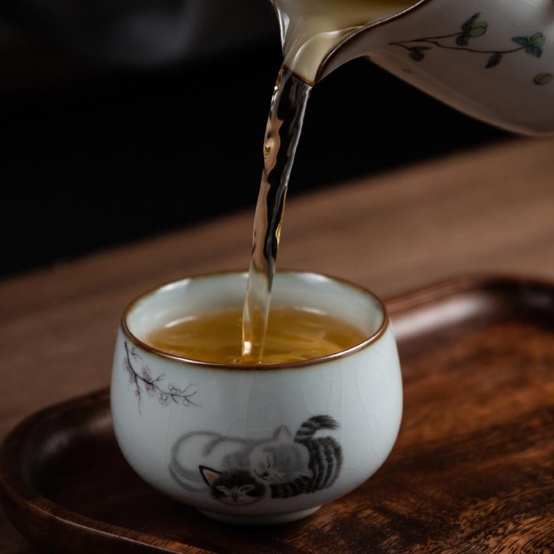 Керамическая чайная чашка печи Мао Ми Ру, глазурь «открытая трещина», набор для кунг-фу чая