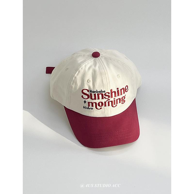 Американская ретро бейсболка в стиле колледж с цветными блоками, женская универсальная бейсболка с козырьком от солнца, мужская, визуально уменьшающая лицо