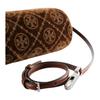 Tory Burch T Monogram All Over Print Velvet Cylinder Bag Women Shoulder Bag Sunshine-Beige 178280-231