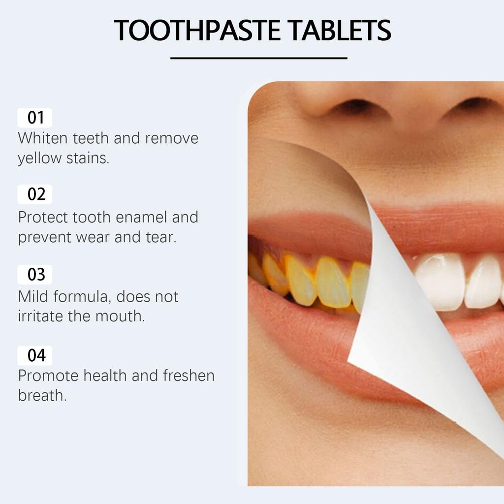 Oralhoe Oral Cleaning Care Зубная паста Таблетки Fresh Protect Enamel Мягкие ингредиенты Уход Зубная паста
