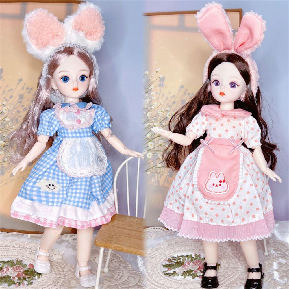 3D Eyes BJD Dolls with Clothes Removable Joints Doll Simulated Eye Hinge Doll Girls Gifts