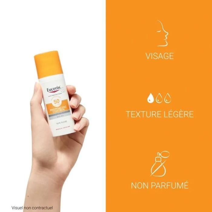 Fluide Solaire - Eucerin - Photoaging Control - SPF50 - 50ml - Hypoallergénique