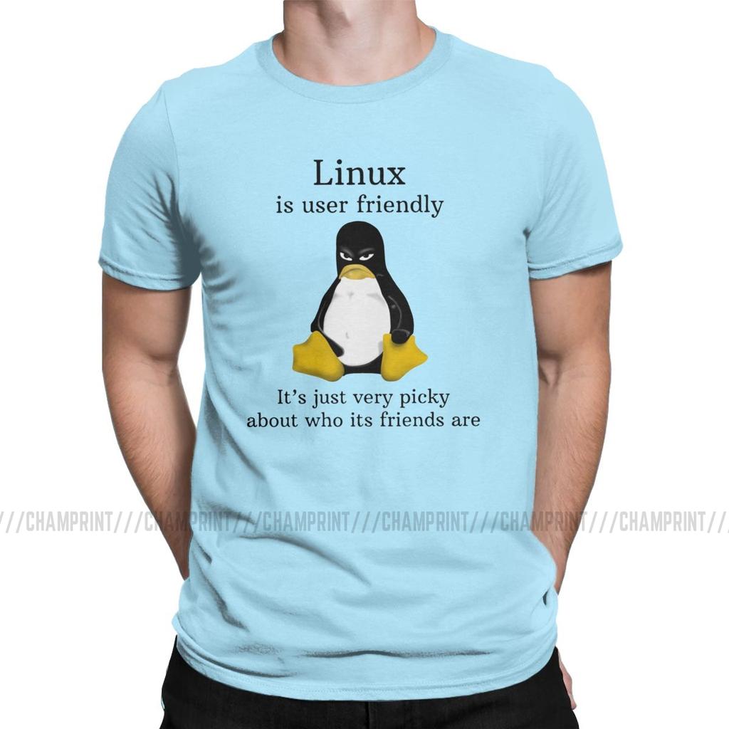 Linux удобен для пользователя футболки Мужчины Arch Linux Tux Программист Компьютерный разработчик Футболка Geek Nerd