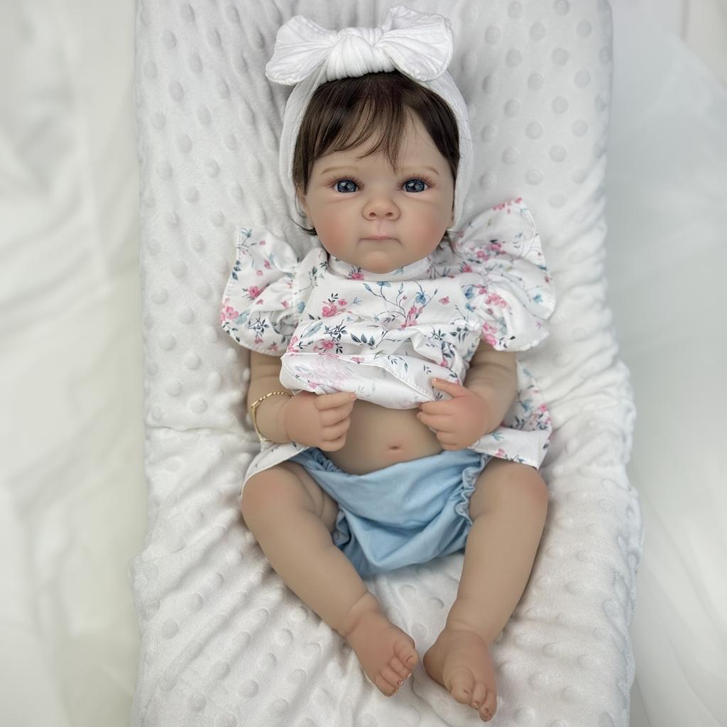 BZDOLL 19 дюймов 48 см Кукла Реборн для девочки с полностью виниловым телом Игрушка для ребенка Ручная работа Мода Подарок на день рождения для детей Кукла для купания Игрушка для ролевых игр Коллекционные куклы