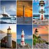 Маяк 5D DIY алмазная живопись пейзаж полная дрель круглая вышивка пейзаж мозаика вышивка крестиком подарок настенное искусство домашний декор