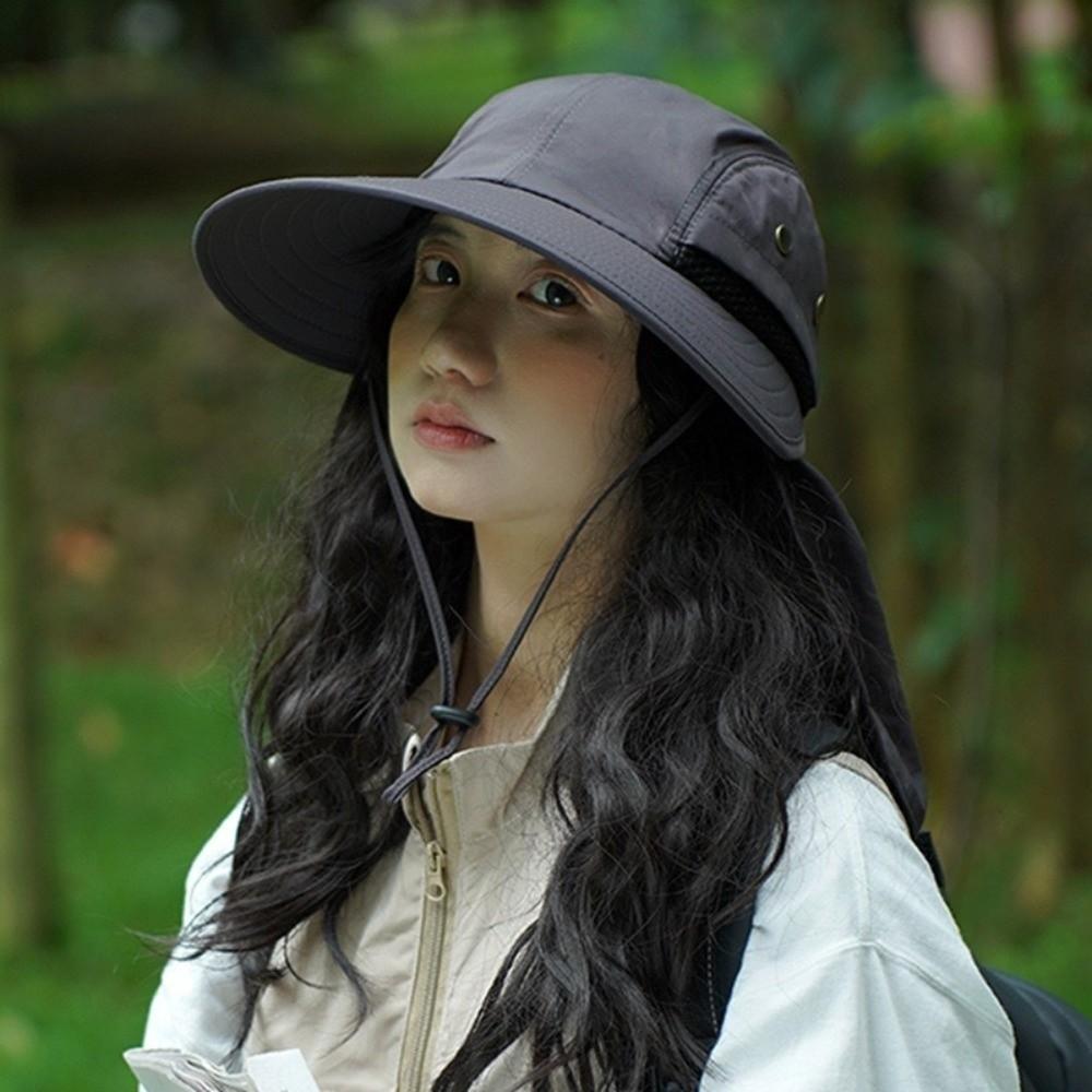 Breathable Fishing Hat Waterproof Full Face Coverage Hat Professional Neck Flap Sun Hat  Summer