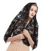 Lace Trim Wedding Lace Shawl Elegant Bride Head Gauze Fashion Mantilla Headwear Scarf  Church